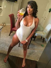 Cute girlfriend spreding