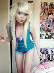 Sexy blonde schoolgirl